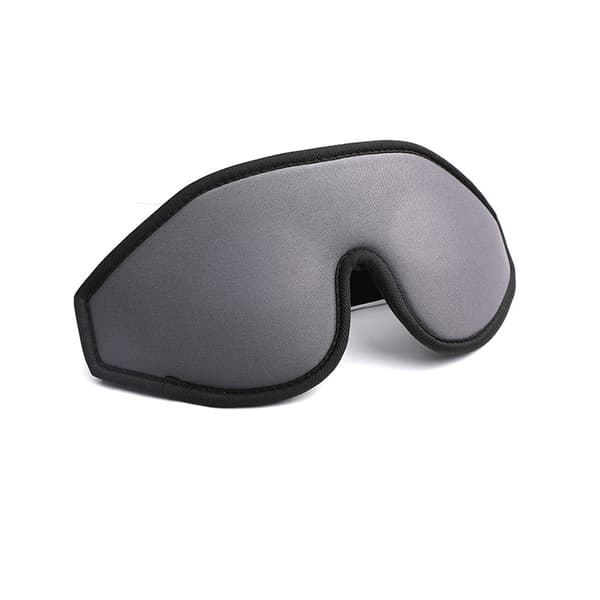 INF Ögonmask med öronpropp 3D-sömnmask för sömnlur Resor Skiftarbete Grå