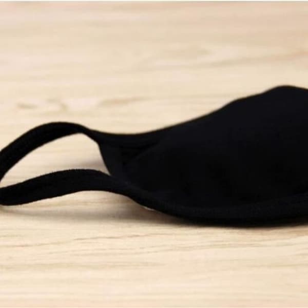 3st bomull munmask anti-föroreningsmask unisex utomhus andas anti-damm svart