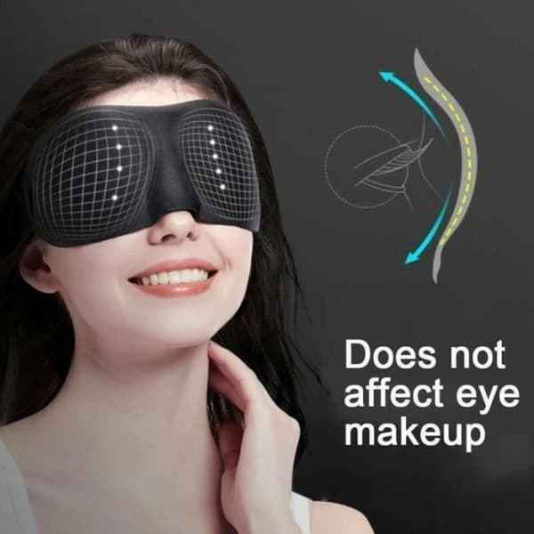 Ultrakomfortabel 3D nattmask för sömn, tupplur, resor, vila, sova gott och vara utvilad. nattmask