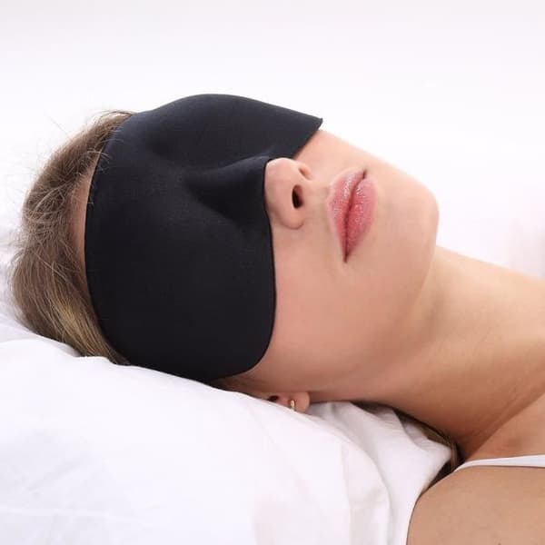 Sömnmask, 3D Soft Memory Foam Nattmask Ergonomisk anti-ljus och anti-trötthet ögonmask guld