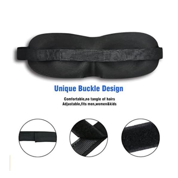 Sömnmask, 3D Soft Memory Foam Nattmask Ergonomisk anti-ljus och anti-trötthet ögonmask guld