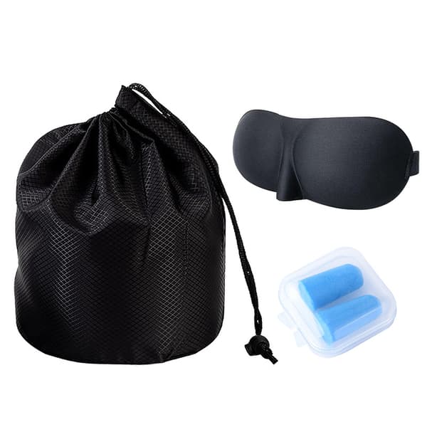 INF 3D-sömnmaskset med öronproppar och resefodral