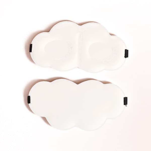 3D Cloud Sleep Mask - Mjuk och andningsbar ögonmask för sidoslipare Beige