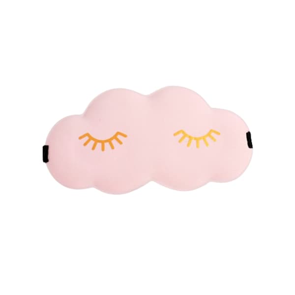 INF 3D molnsovmask med guldfransar Rosa