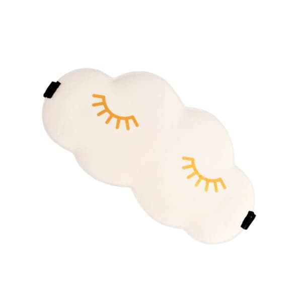 INF 3D Cloud Sleep Mask med guldögonfransar