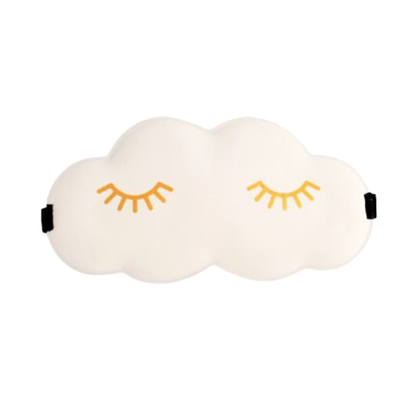 INF 3D Cloud Sleep Mask med guldögonfransar
