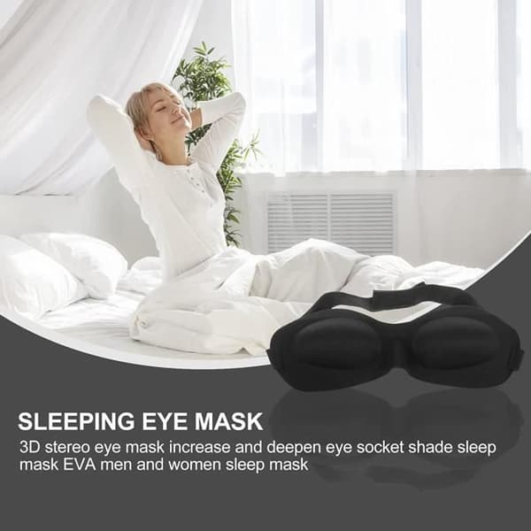 2-pack 3D-formad sömnmask Ljusblockerande nattsömnmask med justerbar rem för Travelyoganoi[336]