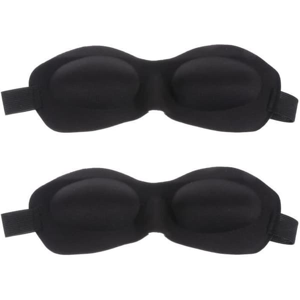 2-pack 3D-formad sömnmask Ljusblockerande nattsömnmask med justerbar rem för Travelyoganoi[336]