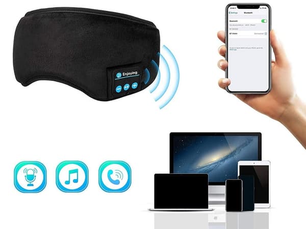 Ögonbindel för sovande bluetooth hörlurar mask