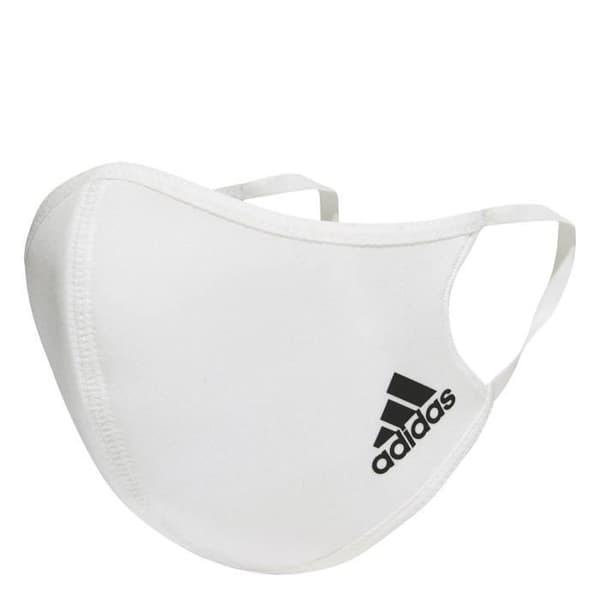 Förpackning med 3 adidas M/L ansiktsmasker - vit - en storlek