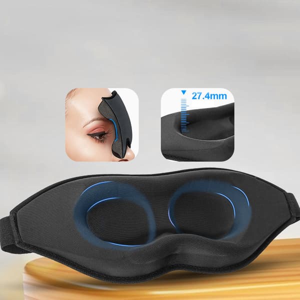 INF Sömnmask, 3D-formad ögonmask för att sova med öronproppar