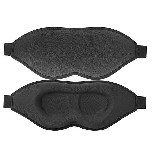 INF Sömnmask, 3D-formad ögonmask för att sova med öronproppar Svart