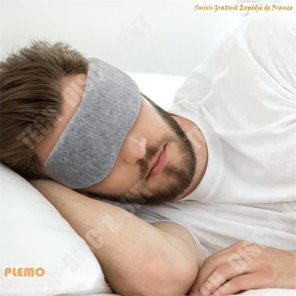 TD® Insomnia and Travel Night Sleep Eye Mask, Memory Foam, Anti Light, Massage Sensation, Ergonomisk, Grå