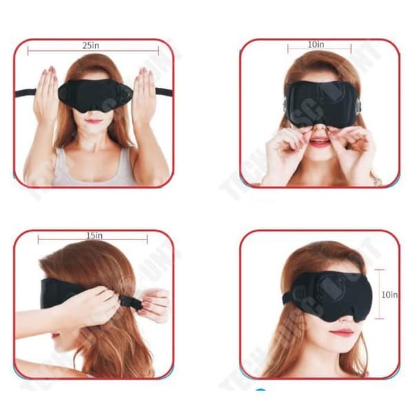TD® ögonmask, ögonskydd, 3D stereoskopisk utskärning, skuggning, andningsbar ögonmask, Sum Promotion