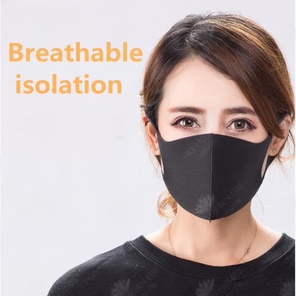 HTBE® 3D Stereo Travel Face Shield Dammtät Sponge Face Shield 3D Stereo Black Thin Cup