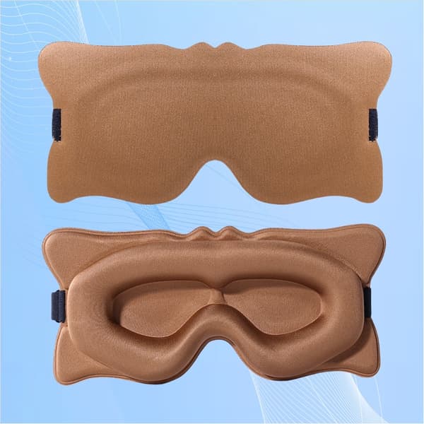 INF 3D-konturert sovemaske - Ultimat lysblokkering Brun