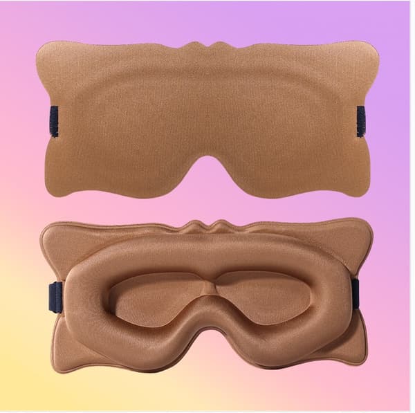 INF 3D-konturert sovemaske - Ultimat lysblokkering Brun