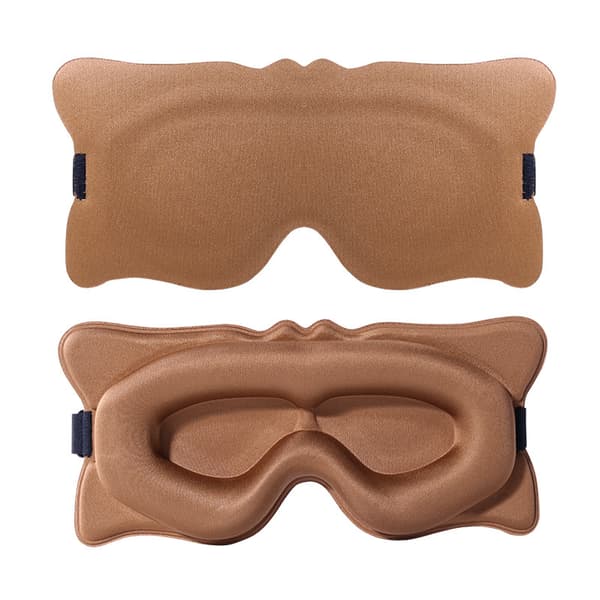 INF 3D-konturert sovemaske - Ultimat lysblokkering Brun