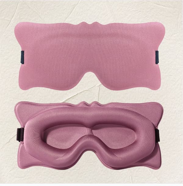 INF 3D-konturert sovemaske - Ultimat lysblokkering Rosa