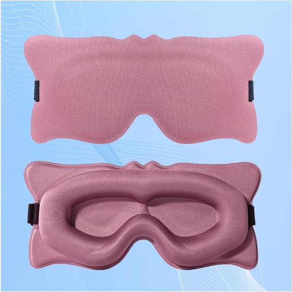 INF 3D-konturert sovemaske - Ultimat lysblokkering Rosa