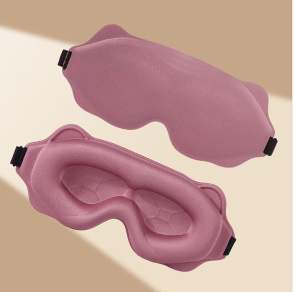 INF 3D Formet Mørkleggende Sovemaske for Reise og Hvile Rosa