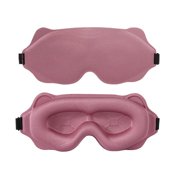 INF 3D Formet Mørkleggende Sovemaske for Reise og Hvile Rosa