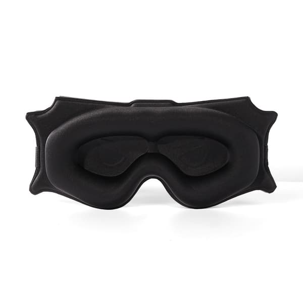 INF 6D Konturerad Sovmask - Ultimat Komfort & Mörker Svart