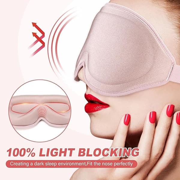 3D sovemaske – ergonomisk og vippevenlig | Nul øjentryk for dyb REST