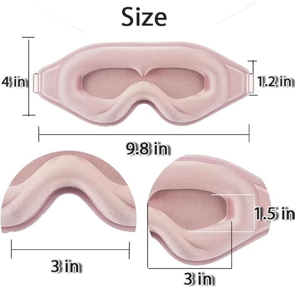 3D sovemaske – ergonomisk og vippevenlig | Nul øjentryk for dyb REST