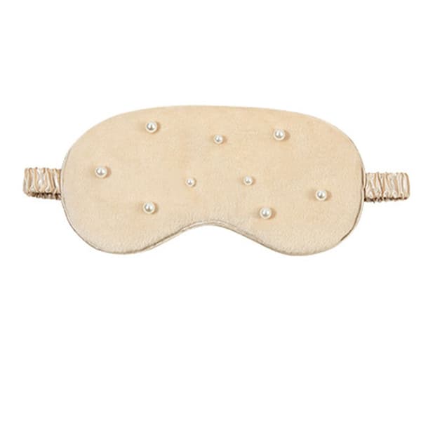 INF Pearl Plush Sleep Mask - Blokkerer lys for avslappende søvn Gull