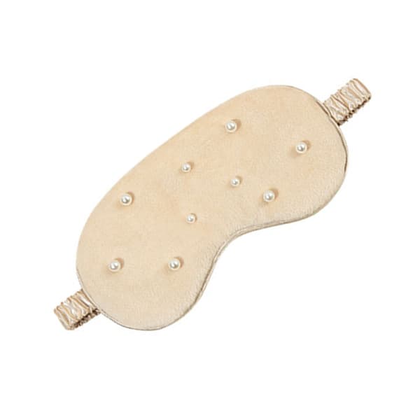 INF Pearl Plush Sleep Mask - Blokkerer lys for avslappende søvn Gull