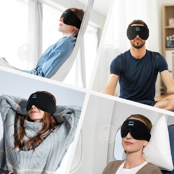 INN Nattmask 200mAh 10 timmars autonomi musikalisk 3D trådlös bluetooth sömnblockerande vid middagstid minnesskum