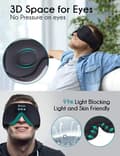 Miniatyrbillede 9 af 11: Lollanda Sleep Headphones – Bluetooth Høretelefoner i Pandebånd & Øjenmaske, Trådløs Stereomusik til Søvn og Afslapning