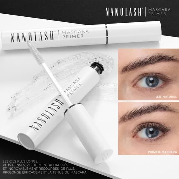 Nanolash Eyelash Primer 10 ml - ökar volymen på ögonfransbasen, transparent mascarabas