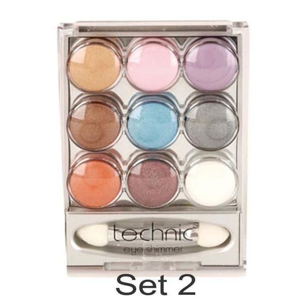 Technic 9 pot Eye Shimmer Cream Palette With Mirror No.2