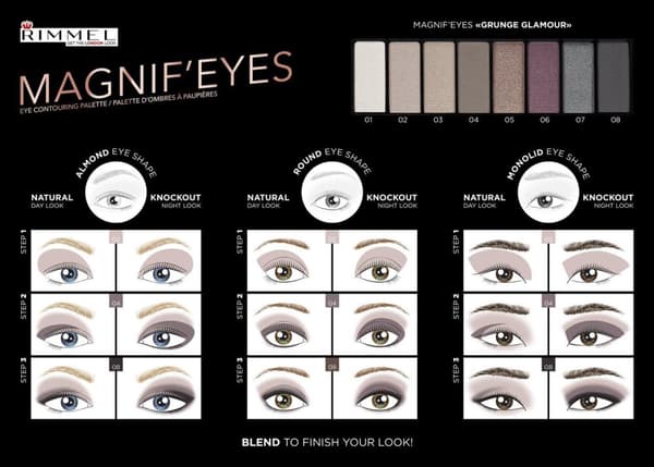 Rimmel Magnif Eye Contour Palette-Grunge Glamour+Technic EyesPrimer