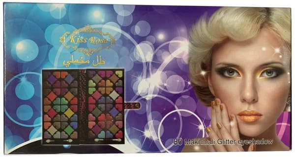 Kiss Rose Professional 80 Makhmali/Velvet Glitter Pearl Eyeshadow