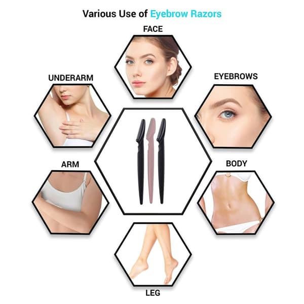 3x Eyebrow Facial Trimmer Shaper Hair Makeup