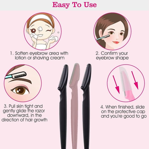 3x Eyebrow Facial Trimmer Shaper Hair Makeup