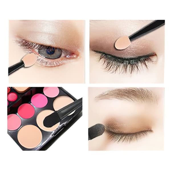 10x Beauty Eye Shadow Eyeliner Brush Sponge Applicator Tool Makeup