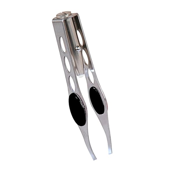Eyebrow Tweezers Sharp Facial Hair Remover with LED Lamp