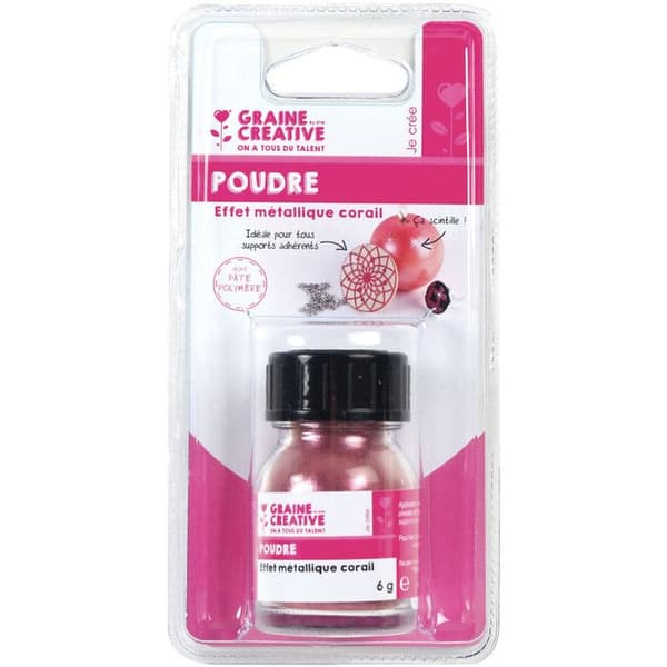 Puder Metallisk Effekt - Ej specificerad - Korall - 6g - Färg: Korall - Nyans: Korall