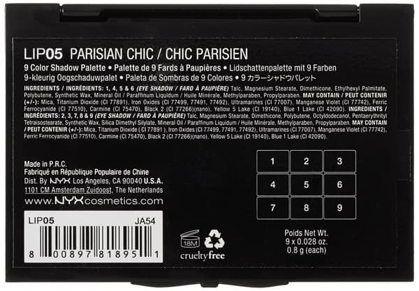 NYX Love In Paris Eyeshadow Palette  - 05 Parisian Chic