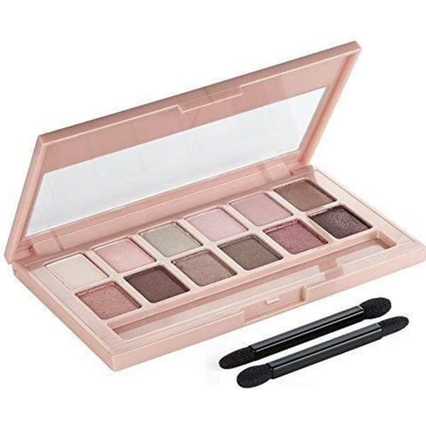 Ögonskugga - GEMEY MAYBELLINE - The Blushed Nudes - 12 nyanser nude - Guld- och rosljus - Ej vattentålig