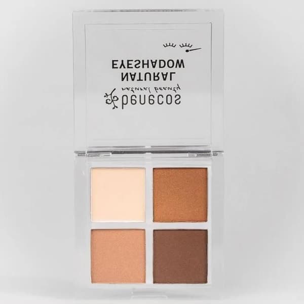 Ögonskugga - Benecos - Coffee &amp; Cream - 4 färger - Ej vattenfast - Certifierad BDIH