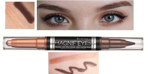 Rimmel Magnif'eyes Double Ended Shadow + Liner-Kissed By A Rose Gold