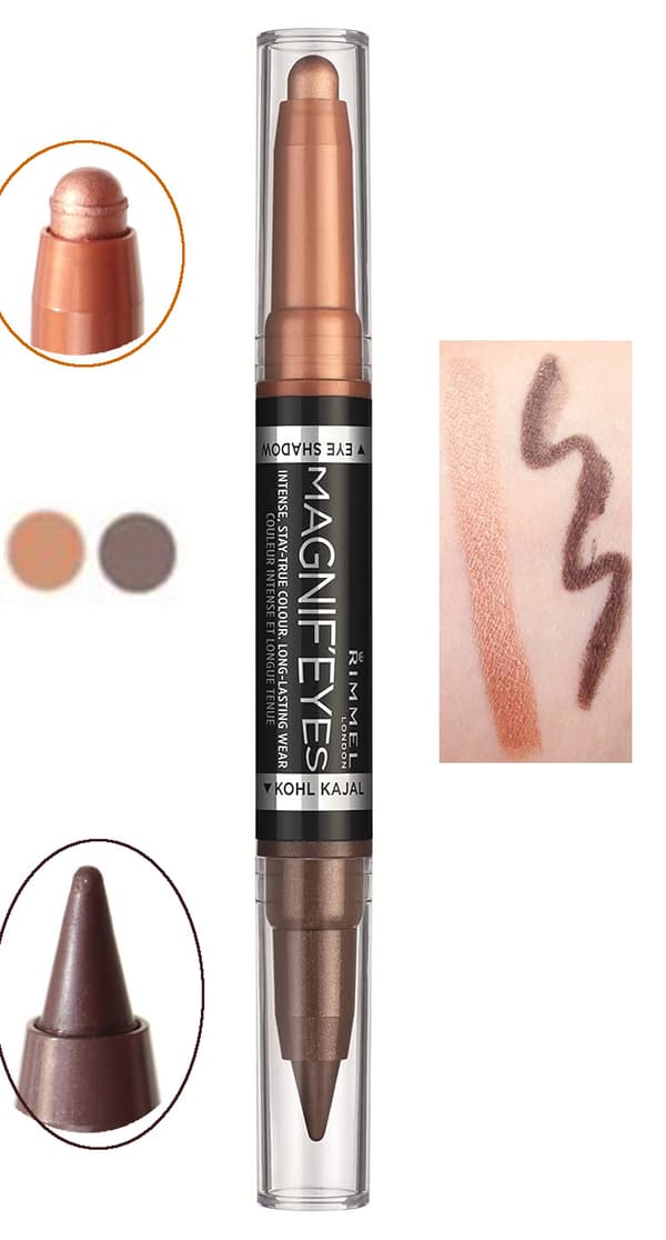 Rimmel Magnif'eyes Double Ended Shadow + Liner-Kissed By A Rose Gold