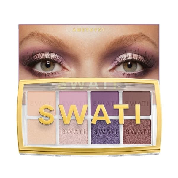 SWATI Cosmetics AMETHYST EYE SHADOWS + PRESSED PIGMENTS PALETTE, AMETHYST
