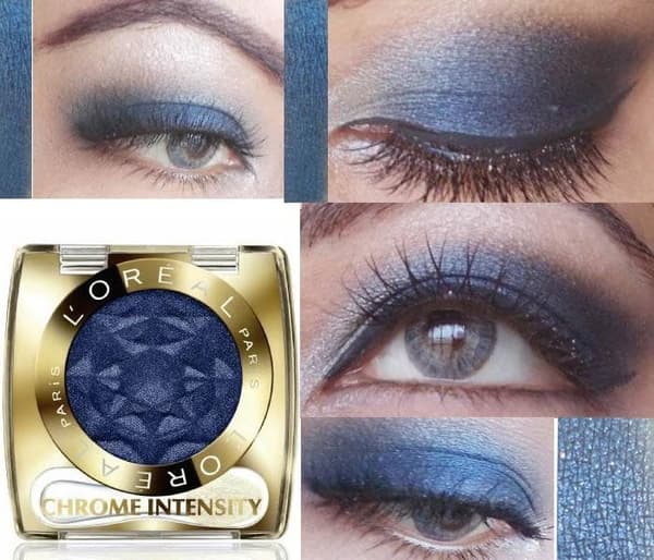 L'Oreal Color Appeal Chrome Intensity Eyeshadow - Blue Jean