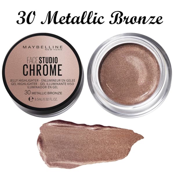 Maybelline Face Studio Chrome Jelly Highlighter - 30 Metallic Bronze
